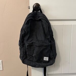 Herschel Classic Black Canvas Backpack